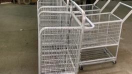 Carro de carga metálico de 2 bandejas